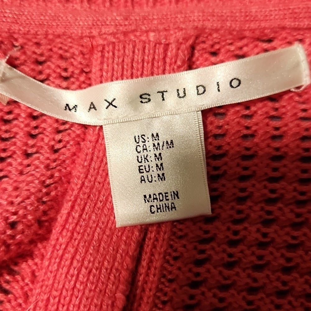 Max Studio Pink Knit Sweater with Button Back - Picture 13 of 14